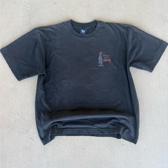 Stussy Other - VINTAGE 90’s Stussy KNOWLEDGE IS KING Shadow Man Black Crew Neck Made in USA